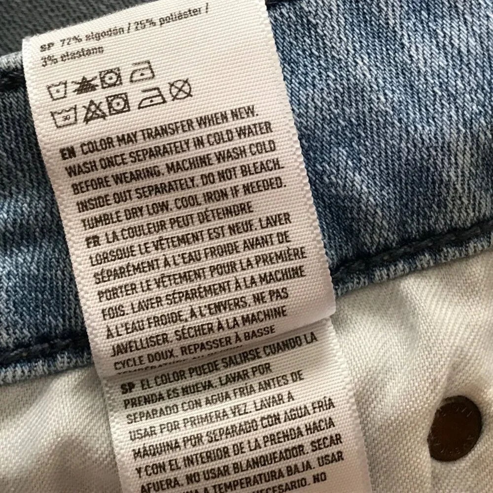 American Eagle Jeans Mens 26x28 Next Level Airflex Slim Mid Rise Light Wash‎